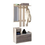 Передпокій Еверест Тандем з вішалкою та тумбою (ліва) для взуття сонома/трюфель (EVR-2200) - фото 3