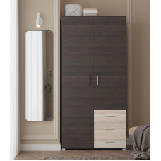 Шкаф прямой с ящиками Эверест Бриз ШП-4 венге/дуб молочный (EVR-2296)