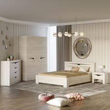 Спальня Еверест Ліберті Комплект 5 (модульна - 4 елементи) дуб крафт білий (EVR-2602)