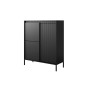 Комод високий Perfect Home Сенсо / Senso 3-дверний 3D Чорний (PFH-091134) - фото 6