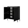 Комод високий Perfect Home Сенсо / Senso 3-дверний 3D Чорний (PFH-091134) - фото 7