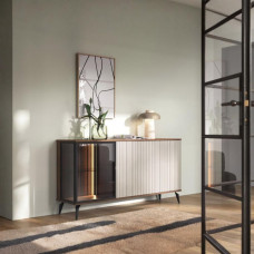 Комод с подсветкой Perfect Home Вичи / Vici K154 3-дверный Орех/кашемир (PFH-091276)