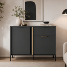 Комод Perfect Home Ларс / Lars 2-дверний з 1 шухлядою 2DS/104 Антрацит (PFH-091017)