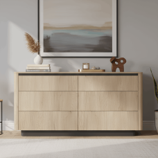 Комод Perfect Home Торро / Torro 6S/163 з 6 шухядами Дуб кремона/чорний (PFH-091416)