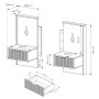 Тумбы прикроватные 2 шт. Perfect Home Балтик / Baltic 1S/49 с 1 ящиком и подсветкой Дуб балтик/черный (PFH-091378) - фото 3