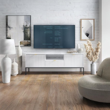 Тумба под телевизор Perfect Home Новая/Nova 2-дверная с 1 ящиком и черными ножками RTV154 Белый (PFH-091225)