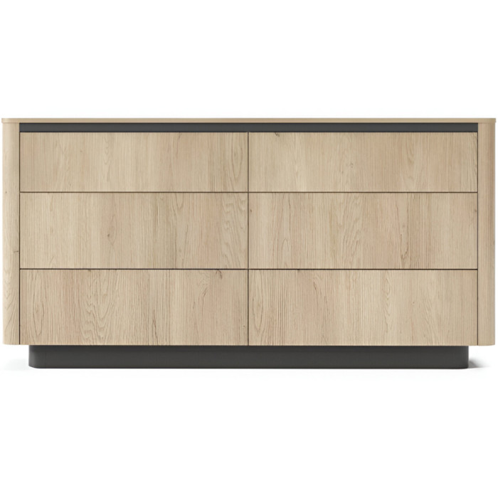 Комод Perfect Home Торро / Torro 6S/163 с 6 ящиками Дуб кремона/черный (PFH-091416)
