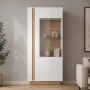 Вітрина низька Perfect Home Арко / Arco 1-дверна 1D1W/72 Білий глянець/дуб грандсон (PFH-091030) - фото 1