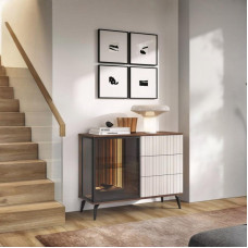 Комод с подсветкой Perfect Home Вичи / Vici KSZ103 1-дверный с 3 ящиками (PFH-091277)