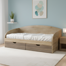 Ліжко односпальне Еверест Комфорт 80х190 см сонома/трюфель (EVR-2097)