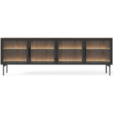 Тумба под телевизор с подсветкой Perfect Home Луми / Lumi 4D/181 4-дверная Дуб Дунин (PFH-091388)