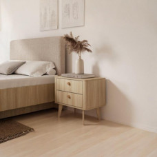 Тумба приліжкова Perfect Home Вікі / Viki 2S з 2 шухлядами Дуб бариста (PFH-091411)