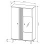 Вітрина низька Perfect Home Мадіс / Madis 2-дверна 2D1W/90 Дуб артизан/антрацит (PFH-091168) - фото 4