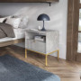 Тумба приліжкова Perfect Home Нова / Nova з 1 шухлядою і золотими ніжками S54 Сірий (PFH-091257) - фото 1