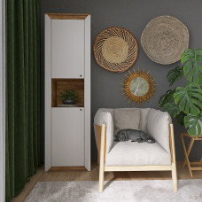 Пенал відкритий Еверест Нордік-600 Білий/Дуб крафт золотий (EVR-5533)