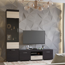 Вітальня Еверест Британія Комплект 6 (2 елементи) венге/дуб молочний (EVR-2502)