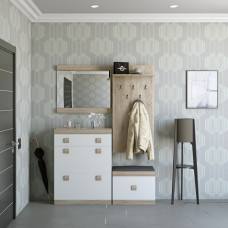 Передпокій Еверест Соната 5 (модульний - 4 елементи) дуб сонома/білий (EVR-2197)