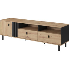 Тумба под телевизор Perfect Home Мадис/Madis 1-дверная с 2 ящиками 1D2S/165 Дуб артизан/антрацит (PFH-091525)