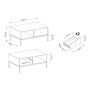 Стіл журнальний Perfect Home Моно / Mono з 2 шухлядами та золотими ніжками ML104 Беж пісочний (PFH-091211) - фото 3