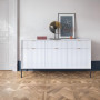 Комод Perfect Home Нова / Nova 3-дверний з 3 шухлядами і чорними ніжками KSZ154 Білий (PFH-091240) - фото 7