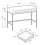 Стол туалетный Perfect Home Новая/Nova с 2 ящиками и золотыми ножками T104 Белый (PFH-091267) - фото 3