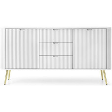 Комод Perfect Home Зова/Zova 2-дверный с 3 ящиками и золотыми ножками KSZ168 Белый (PFH-091280)