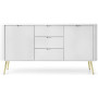 Комод Perfect Home Зова/Zova 2-дверный с 3 ящиками и золотыми ножками KSZ168 Белый (PFH-091280) - фото 1