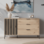 Комод Perfect Home Таллі / Tally 1-дверний з 3 шухлядами 1D3S/138 Дуб артизан/антрацит (PFH-091096) - фото 1