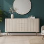 Комод Perfect Home Зова / Zova 2-дверний з 3 шухлядами і золотими ніжками KSZ168 Кашемір (PFH-091282) - фото 1