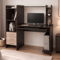 Стол компьютерный с надставкой Эверест Лира венге/дуб молочный (EVR-2171)