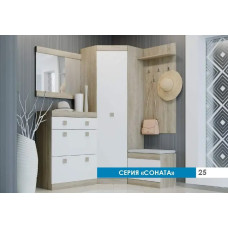 Передпокій Еверест Соната 6 (модульний - 5 елементів) дуб сонома/білий (EVR-2198)