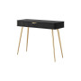 Стіл туалетний Perfect Home Ланте / Lante 1S/100 з 1 шухлядою і золотими ніжками Чорний (PFH-091196) - фото 5
