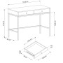 Стол туалетный Perfect Home Моно/Mono с 2 ящиками и золотыми ножками MT104 Кашемир (PFH-091723) - фото 2