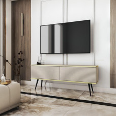 Тумба под телевизор Perfect Home Оро/Oro 2-дверная с черными ножками RTV135 MDF Бежевый (PFH-091335)