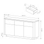 Комод Perfect Home Торро / Torro 3D3S/163 3-дверний з 3 шухядами Дуб кремона/чорний (PFH-091415) - фото 3