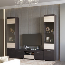 Вітальня Еверест Британія Комплект 7 (3 елементи) венге/дуб молочний (EVR-2504)