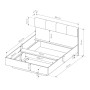 Ліжко (каркас) Perfect Home Таллі / Tally 160 з м'яким ізголів'ям двоспальне Дуб артизан/антрацит (PFH-091099) - фото 5