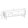 Тумба под телевизор Perfect Home Зова/Zova 3-дверная с золотыми ножками RTV168 Белый (PFH-091273) - фото 3