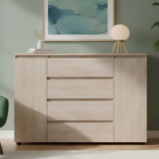 Комод Еверест КЛ-4 Лайт (телескопічні) 140х38х93 см Дуб сонома (EVR-4645)