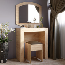 Туалетний столик Еверест Ліберті/Пуф дуб крафт золотий (EVR-2631)