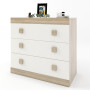 Комод Эверест на 3 ящика Соната-1 80х38х75 дуб сонома/белый (EVR-2044) - фото 2