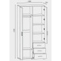 Шкаф прямой с зеркалом и ящиками Эверест Бриз ШП-4 нимфея альба (белый) (EVR-2481) - фото 4