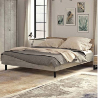 Двуспальная кровать СОКМЕ Бари 180х200 см Вудкон/Дуб гранж песочный (RSP-081912)