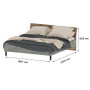 Двуспальная кровать СОКМЕ Бари 180х200 см Вудкон/Дуб гранж песочный (RSP-081912) - фото 3
