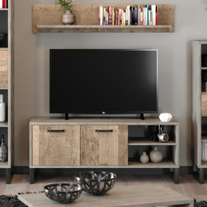 Тумба під телевізор 2Д Сокме Барі 140x57,9x44,5 Вудкон/Дуб гранж пісочний (RSP-081910)