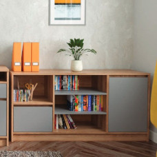 Комод Сокме Бум 140x70x40 Дуб артизан/Сірий шифер (RSP-081919)