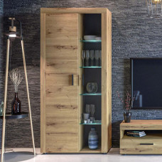 Пенал высокий в гостиную Сокме Фокус 189,2х86,9х33,8 Дуб артизан (RSP-081968)