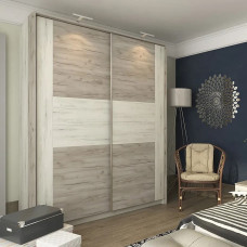 Шафа-купе Сокме Мілана 231,6х183,3х62 Дуб крафт білий/Сірий (RSP-081944)