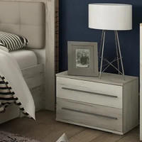 Тумба прикроватная СОКМЕ Милана 52х51х44 Дуб крафт белый/Серый (RSP-081942)