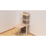 Стіл книжка з етажеркою Практик 2 Ferrum-decor 1555x640x990 Білий метал ДСП Дуб Сонома 16мм (FRD-104635) - фото 3